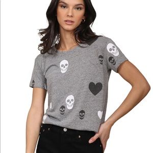 Mixology Chaser Skulls & Hearts Everybody Grey Tee Size S